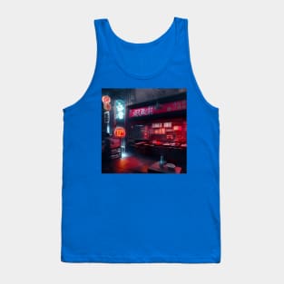 Cyberpunk Tokyo Ramen Shop Tank Top